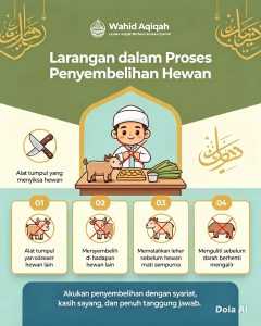infografik larangan dalam proses penyembelihan hewan sesuai syariat Islam